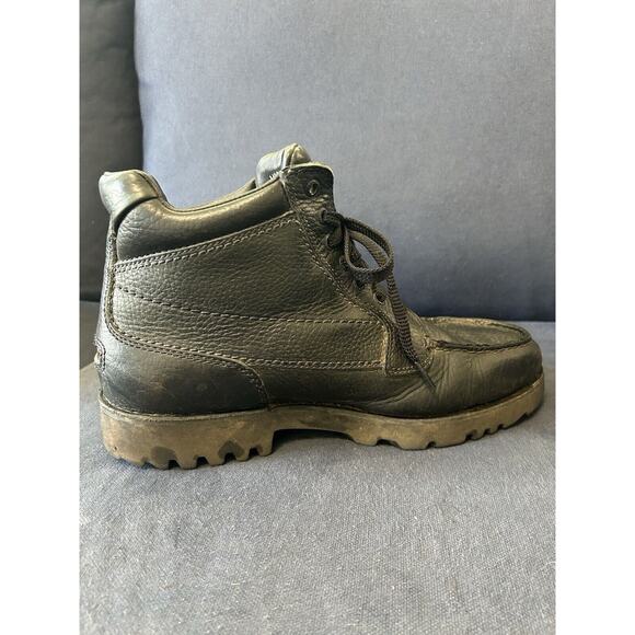 Rockport Hydroshield Ankle Boots Mens 12 M Black Waterproof Moc Toe Lace Up Work - Picture 6 of 8